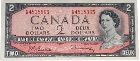 1954. Billetes Extranjeros. Canadá. 2 dólares. SC. Est.15.