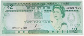 1986. Billetes Extranjeros. Fiji. 2 dólares. SC. Est.15.