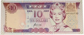 1996. Billetes Extranjeros. Fiji. 10 dólares. SC. Est.18.
