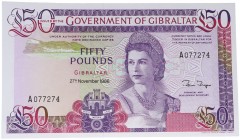 1986. Billetes Extranjeros. Gibraltar. 50 libras. SC. Est.110.