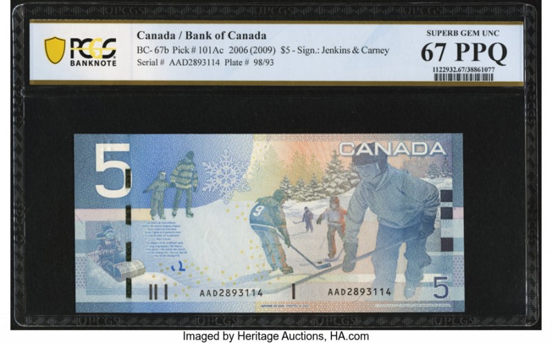 Canada Bank of Canada $5 2008 BC-67bA Replacement PCGS Banknote Superb Gem Unc 6...