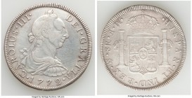Charles III 8 Reales 1772 Mo-MF VF (Altered Surfaces), Mexico City mint, KM106.1. Inverted "MF". 40mm. Ex. Goldberg Auction 85 (June 2015, Lot 4050) (...