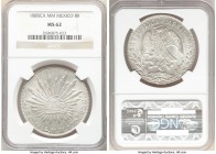 Republic 8 Reales 1885 Ca-MM MS62 NGC, Chihuahua mint, KM377.2, DP-Ca68. Remarkably icy, the surfaces lightly stippled producing a marked velveteen ap...