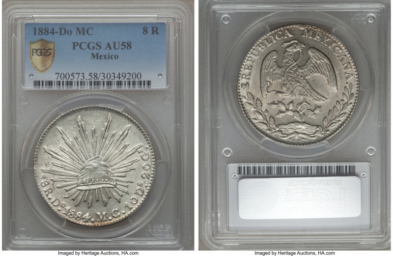 Republic 3-Piece Lot of Certified 8 Reales PCGS, 1) 8 Reales 1884 Do-MC - AU58 2...