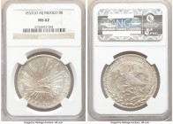 Republic 8 Reales 1832 Go-MJ MS62 NGC, Guanajuato mint, KM377.8, DP-Go13. A better selection of this earlier date featuring blooming argent luster tin...