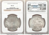Republic 8 Reales 1834 Go-PJ MS62 NGC, Guanajuato mint, KM377.8, DP-Go16. Displaying slight peripheral weakness, though generally well-struck and conv...