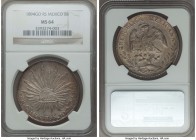 Republic 8 Reales 1894 Go-RS MS64 NGC, Guanajuato mint, KM377.8, DP-Go77. Among the highest certified for this date-mint combination across both NGC a...