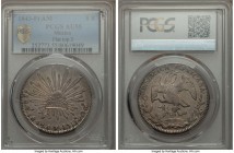 Republic 8 Reales 1843 Pi-AM AU55 PCGS, San Luis Potosi mint, KM377.12, DP-Pi20. Flat Top 3 variety. An attractive selection offering clear surfaces a...