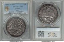 Republic 8 Reales 1880 Pi-MR XF40 PCGS, San Luis Potosi mint, KM377.12, DP-Pi68. An above average grade for this issue, according to Dunigan and Parke...