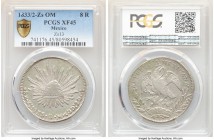 Republic 8 Reales 1833/2 Zs-OM XF45 PCGS, Zacatecas mint, KM377.13, DP-Zs13 (Very Rare). A reportedly quite elusive overdate, often misattributed, as ...
