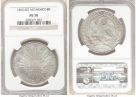 Republic 8 Reales 1865/4 Zs-MO AU58 NGC, Zacatecas mint, KM377.13, DP-Zs50 (Rare). A minimally circulated example of the date, cataloged as "rare" in ...