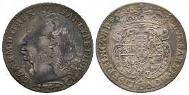Carlo Emanuele III, Primo Periodo 1730-1755 
 Lira, III tipo, Torino, 1747, AG 5.31 g.
Ref : MIR 931a (R), Biaggi 796b
Conservation : TB