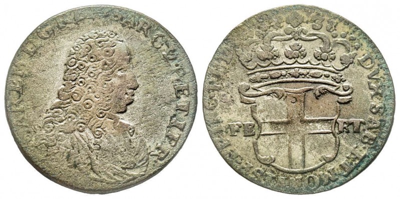 Carlo Emanuele III, Primo Periodo 1730-1755 
5 Soldi, I tipo, Torino, 1737, Mi 4...