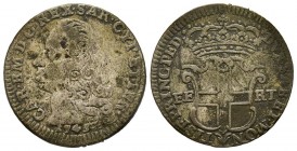 Carlo Emanuele III, Primo Periodo 1730-1755 
5 Soldi, III tipo, Torino, 1745, Mi 3.51 g.
Ref : MIR 936d, Sim.23, Biaggi 801c
Conservation : TB-TTB
