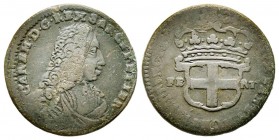 Carlo Emanuele III, Primo Periodo 1730-1755 
2.6 Soldi, I tipo, Torino, 173-, Mi 3.33 g.
Ref : MIR 937, Biaggi 802
Conservation : TB