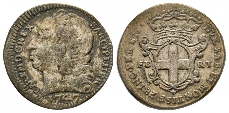 Carlo Emanuele III, Primo Periodo 1730-1755 
2.6 Soldi, II tipo, Torino, 1747, M...