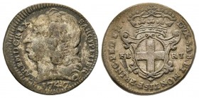 Carlo Emanuele III, Primo Periodo 1730-1755 
2.6 Soldi, II tipo, Torino, 1747, Mi 3.15 g.
Ref : MIR 938c, Biaggi 80c
Conservation : TB-TTB