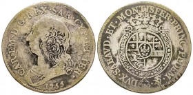 Carlo Emanuele III Secondo Periodo 1755-1773 
Mezzo Scudo Nuovo, Torino, 1755, AG 17 g.
Ref : MIR 947a (R), Sim. 34/1, Biaggi 812a
Conservation : rayu...