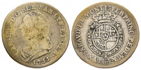 Carlo Emanuele III Secondo Periodo 1755-1773 
Ottavo di Scudo Nuovo, Torino, 1755, AG 4.07 g.
Ref : MIR 949a (R2), Sim. 36/1, Biaggi 814a
Conservation...