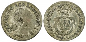 Carlo Emanuele III Secondo Periodo 1755-1773 
7.6 Soldi, Torino, 1755, Mi 4.55 g.
Ref : MIR 950a, Biaggi 815 
Conservation : TB