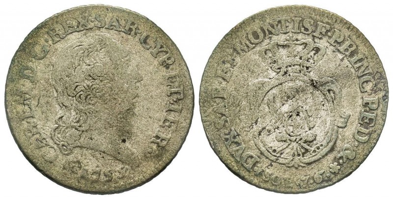 Carlo Emanuele III Secondo Periodo 1755-1773 
7.6 Soldi, Torino, 1755, Mi 4.45 g...