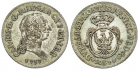 Carlo Emanuele III Secondo Periodo 1755-1773 
7.6 Soldi, Torino, 1757, Mi 4.83 g.
Ref : MIR 950c, Biaggi 815b 
Conservation : TTB+