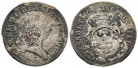 Carlo Emanuele III Secondo Periodo 1755-1773 
7.6 Soldi, Falso d'epoca, Torino, ND, Mi 4.28 g.
Ref : MIR 950
Conservation : TB