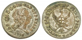 Carlo Emanuele III Secondo Periodo 1755-1773 
2.6 Soldi, Torino, 1756, Mi 2.51 g.
Ref : MIR 951b, Sim 38, Biaggi 816a
Conservation : TB