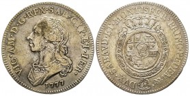 Vittorio Amedeo III 1773-1796
Mezzo Scudo da 3 Lire, Torino, 1777, AG 17.45 g. 
Ref : MIR 988e (R2), Biaggi 849e
Conservation : TTB