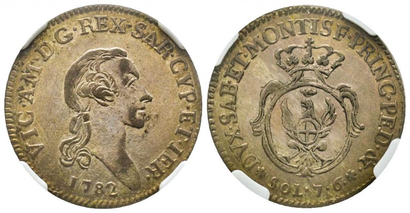 Vittorio Amedeo III 1773-1796 
7.6 Soldi, Torino, 1782, Mi 5.06 g.
Ref : MIR 993...