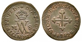 Vittorio Amedeo III 1773-1796 
Mezzo Soldo, Torino, 1782, Mi 1.89 g. 
Ref : MIR 997c (R), Biaggi 858, Sim. 19/3
Conservation : Superbe