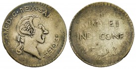 Vittorio Amedeo III
Monetazione per la Sardegna 
Reale Sardo, Torino, 1793, Mi 3.31 g.
Ref : MIR 1006b (R4), Biaggi 867b
Conservation : TTB. Très Rare...