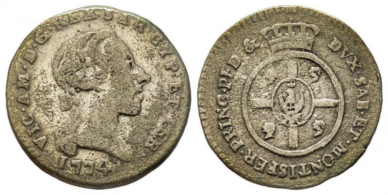 Vittorio Amedeo III
Monetazione per la Sardegna 
Mezzo Reale, Torino, 1774, Mi 2...