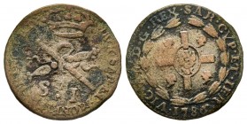 Vittorio Amedeo III
Monetazione per la Sardegna 
Soldo Sardo, Torino, 1786, Mi 2 g.
Ref : MIR 1008c (R3), Biaggi 869a
Conservation : TB. Très Rare