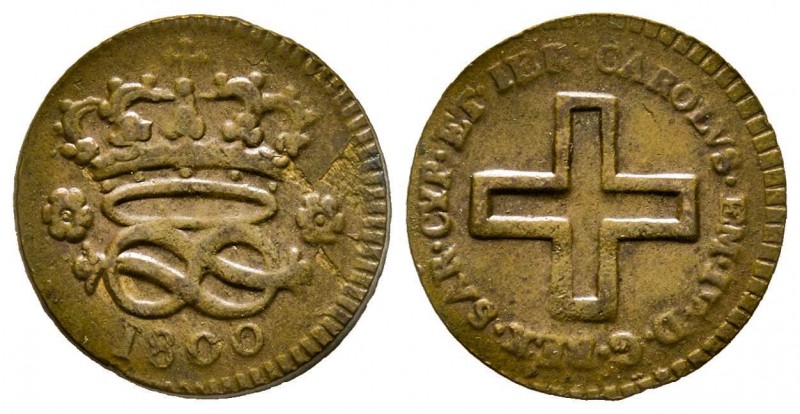 Carlo Emanuele IV 1796-1800
2 Denari, Torino, 1800, Cu 1.68 g.
Ref : MIR 1017c, ...
