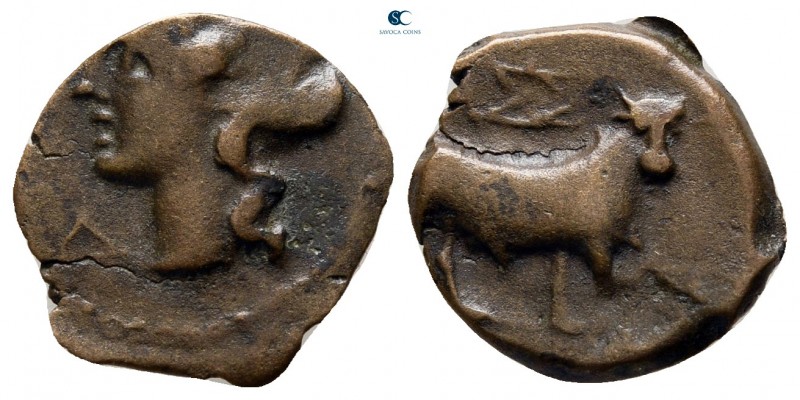 Gaul. Massalia circa 80-50 BC. 
Bronze Æ

14 mm., 1,13 g.



very fine