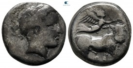 Campania. Neapolis 350-325 BC. Didrachm AR