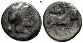 Campania. Neapolis circa 350-325 BC. Didrachm AR
