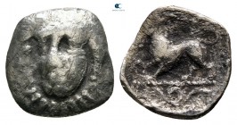 Campania. Phistelia circa 310-300 BC. Obol AR