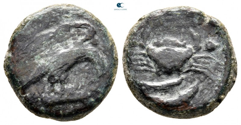 Sicily. Akragas circa 425-410 BC. 
Tetras Æ

19 mm., 6,79 g.



nearly ve...