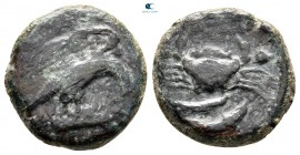 Sicily. Akragas circa 425-410 BC. Tetras Æ