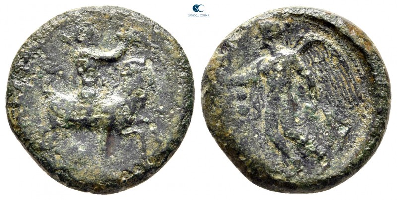 Sicily. Himera circa 425-409 BC. 
Hemilitron Æ

20 mm., 6,04 g.



nearly...