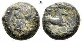 Sicily. Uncertain Punic mint circa 400-350 BC. Bronze Æ