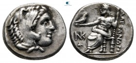 Kings of Macedon. Sardeis. Philip III Arrhidaeus 323-317 BC. In the name and types of Alexander III. Struck under Menander, circa 323-322 BC. Drachm A...