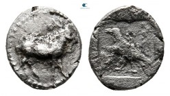 Macedon. Mende circa 460-423 BC. Hemiobol AR