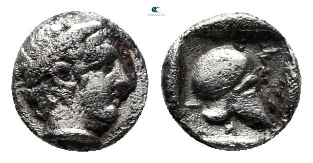 Macedon. Skione circa 480-450 BC. 
Tetrobol AR

7 mm., 0,37 g.



very fi...