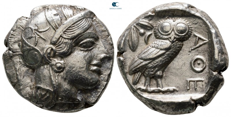 Attica. Athens circa 454-404 BC. 
Tetradrachm AR

25 mm., 17,17 g.



ver...