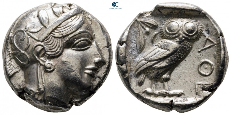 Attica. Athens circa 454-404 BC. 
Tetradrachm AR

24 mm., 17,16 g.



ver...