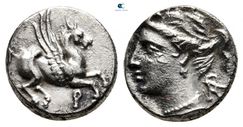 Corinthia. Corinth circa 350-300 BC. 
Drachm AR

13 mm., 2,29 g.



very ...