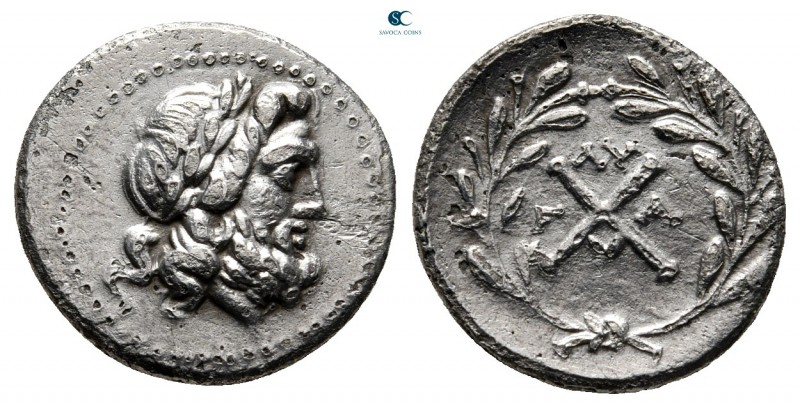 Arkadia. Arkadian League. Elis circa 175-168 BC. 
Hemidrachm AR

15 mm., 2,30...